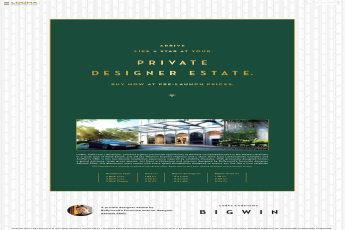 Arrive like a star at your private designer estate at Lodha Codename Big Win in Mumbai